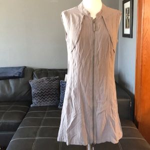 NWOT sleeveless tunic dress double zip Large chic